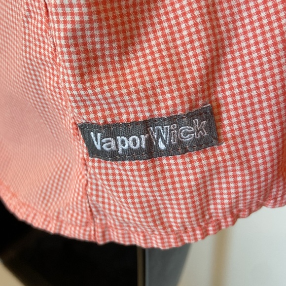 The North Face Womens Button Down Shirt Orange 100% Nylon Vapor Wick Logo Size S - Picture 8 of 12